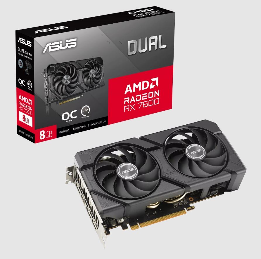 VGA ASUS DUAL-RX7600-O8G-EVO