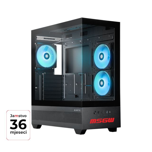 PC MSG Gamer R5 a113, Free DOS, AMD Ryzen 5 7500F 3,70GHz, AMD B650, 2x16GBDDR5 5600MHz, NVIDIA GeForce RTX 5060 8GB GDDR7, M.2 SSD 1TB, 2.5Gb LAN,Midi Tower 650W