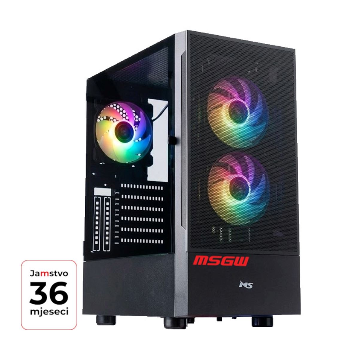 PC MSG Gamer i5 i118, FreeDOS, Intel Core i5 12400F 2,50GHz, Intel B760 ,1x16GB DDR4 3200MHz, AMD RADEON RX 7600 8GB GDDR6, M.2 SSD 1TB, 1GbLAN, Midi Tower 650W