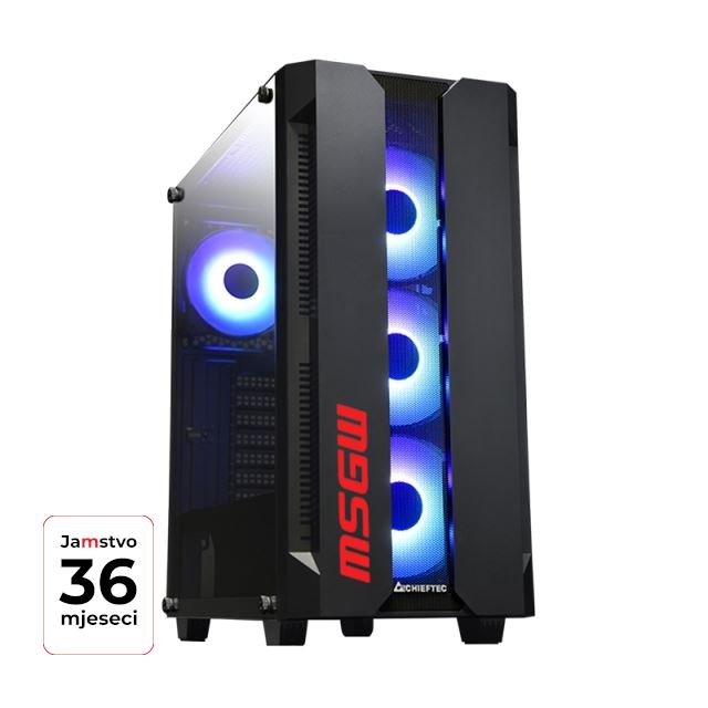PC MSG Gamer R5 a121, Free DOS, AMD Ryzen 5 5500 3,60GHz, AMD A520 ,1x16GBDDR4 3200MHz, NVIDIA GeForce RTX 5050 8GB GDDR6, M.2 SSD 1TB ,1GbLAN,Midi Tower 650W