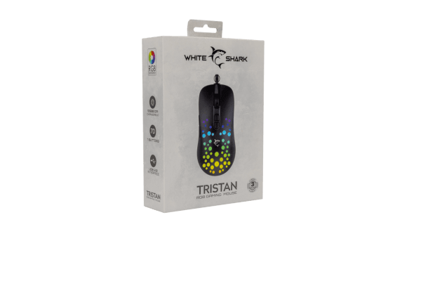 White Shark MIŠ GM-9004 TRISTAN-2 Crni RGB / 12.800 dpi