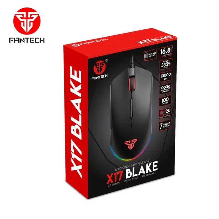 MIŠ GAMING ŽIČNI FANTECH 10000  DPI BLAKE X17 CRNI