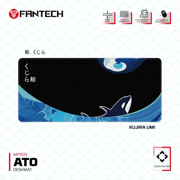 PODLOŽAK ZA MIŠ FANTECH 900x400x4mm ATO DESKMAT MP905 KUJIRA UMI CRNI