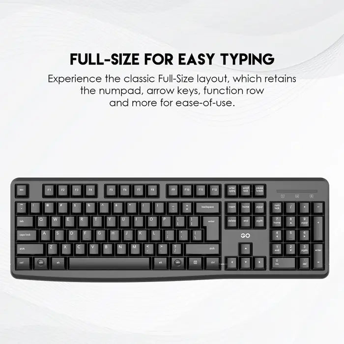 SET BEŽIČNI MIŠ I TIPKOVNICA FANTECH GO WK894 CRNA