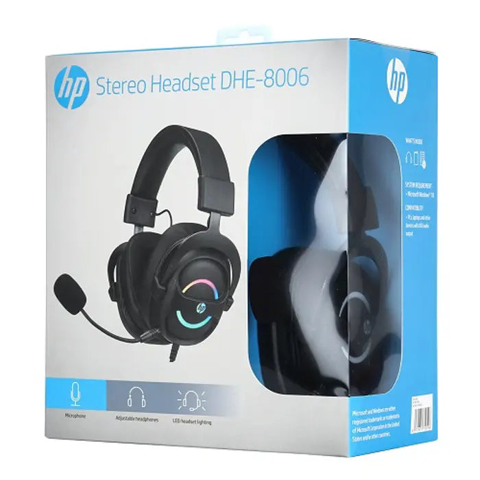 SLUŠALICE HP VELIKE DHE-8006 USB  CRNE