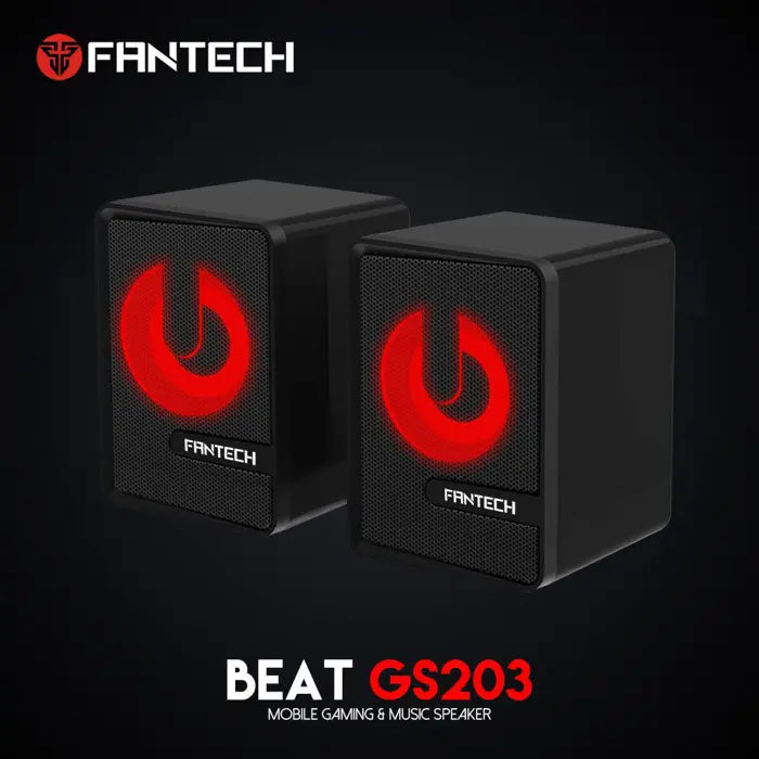 ZVUČNIK GAMING FANTECH 3.5 mm +  USB BEAT GS203 CRNI