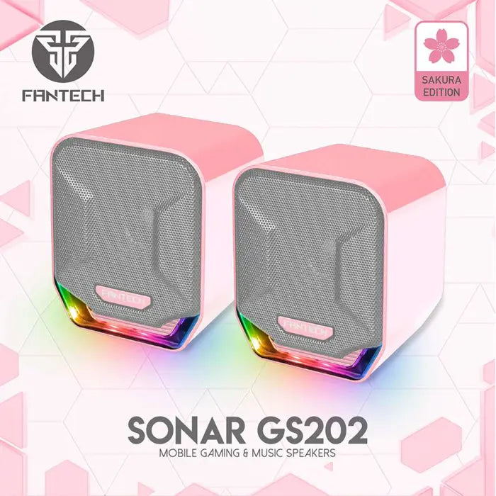ZVUČNIK GAMING FANTECH 3.5 mm + USB SONAR GS202 SAKURA EDITION ROZA